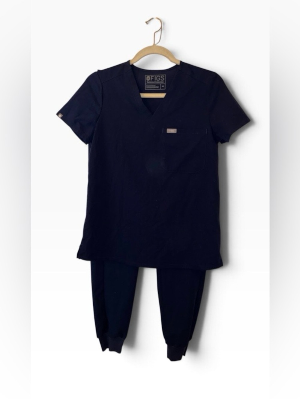 Figs Scrub Set Navy Crewneck with matching jogger pants Sz XS